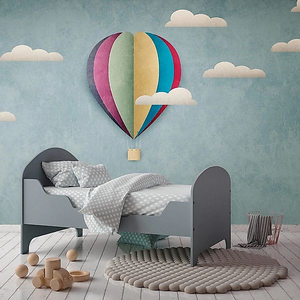 PROFHOME 383011-GU Fototapete Kindertapete Blau Weiß Rot Lila 3,71 m x 2,8 günstig online kaufen