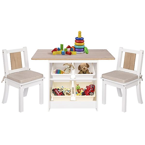 ONVAYA Kindertisch Kindertisch-Set mit Stühlen, Kindersitzgruppe günstig online kaufen