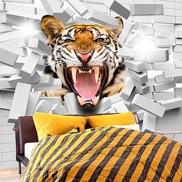 Fototapete - Tiger Jump günstig online kaufen