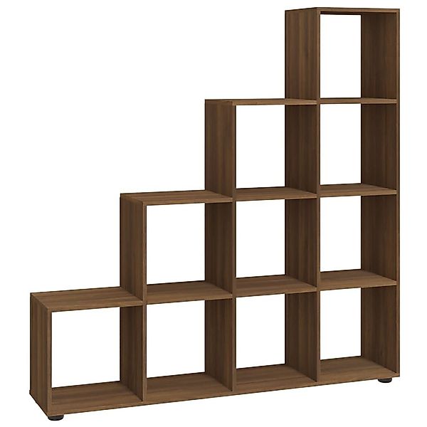 vidaXL Bücherregal Treppenregal Braun Eichen-Optik 142 günstig online kaufen