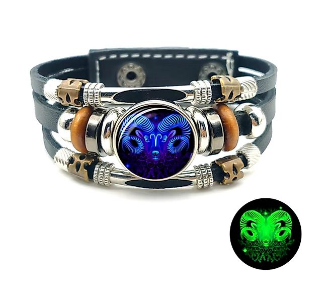 Stelby Armband mit Gravur Armband Sternzeichen Widder mit 3D Gravur im Glas günstig online kaufen
