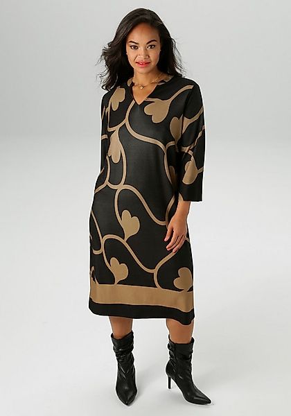 Aniston PLUS Jerseykleid mit interessantem Allover-Print günstig online kaufen