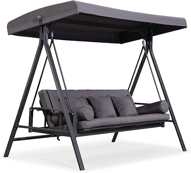 PURPLE LEAF Hollywoodschaukel Außenbereich 3-Sitzer Schaukelstuhl günstig online kaufen