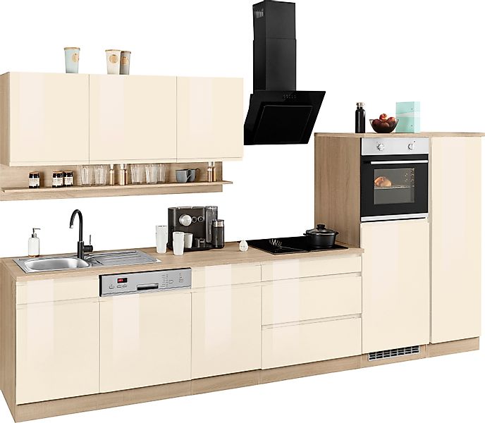 KOCHSTATION Küchenzeile "KS-Virginia" Breite 350 cm, mit Glaskeramik-oder I günstig online kaufen