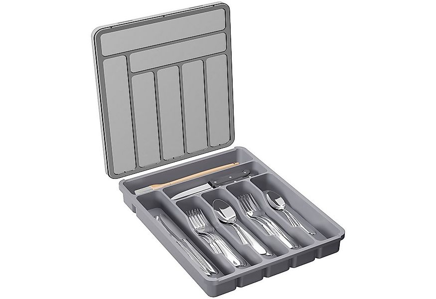 Lifewit Besteckeinsatz Besteckkasten für Schubladen mit Deckel günstig online kaufen