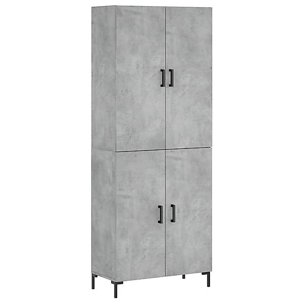 vidaXL Highboard Betongrau 69,5x34x180 cm Holzwerkstoff 3195679 günstig online kaufen