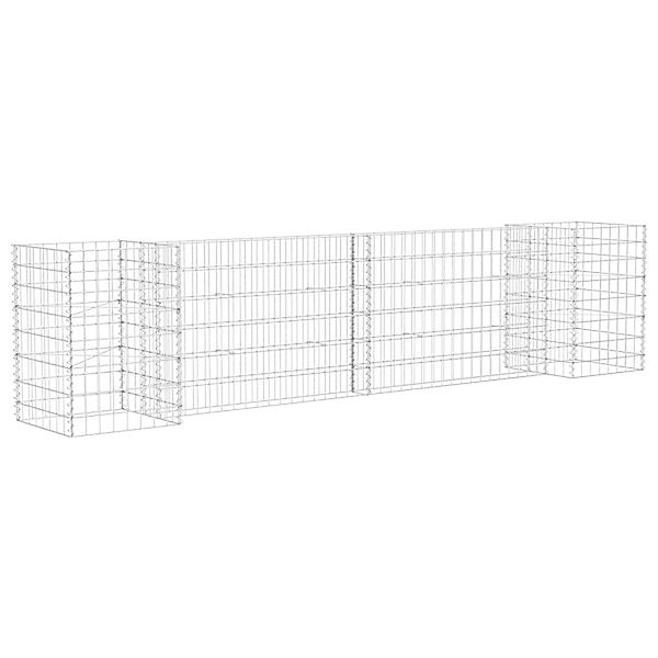 vidaXL H-förmiger Gabionen-Pflanzkürb Stahldraht 260x40x60 cm 596735 günstig online kaufen