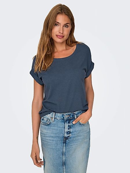 ONLY T-Shirt "ONLMOSTER S/S O-NECK TOP NOOS JRS", mit Aufschlag am Arm günstig online kaufen