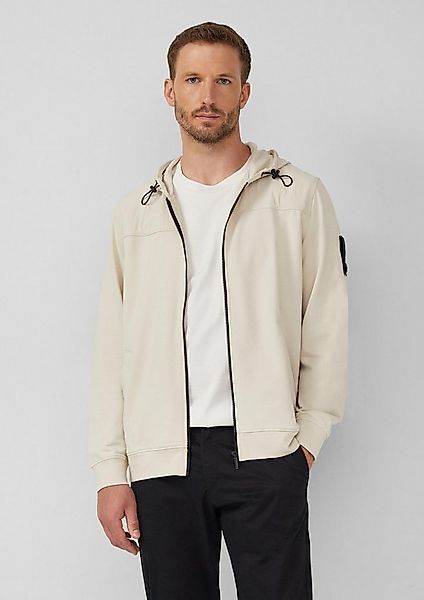 s.Oliver Sweatjacke Sweatshirt Jacke Sweatshirt-Jacke im Materialmix mit ho günstig online kaufen