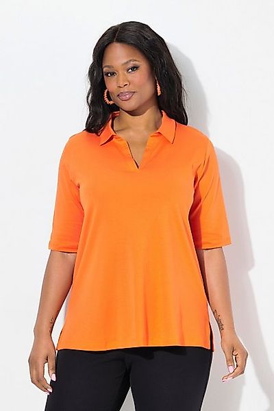 Ulla Popken Poloshirt Poloshirt A-Linie Halbarm günstig online kaufen