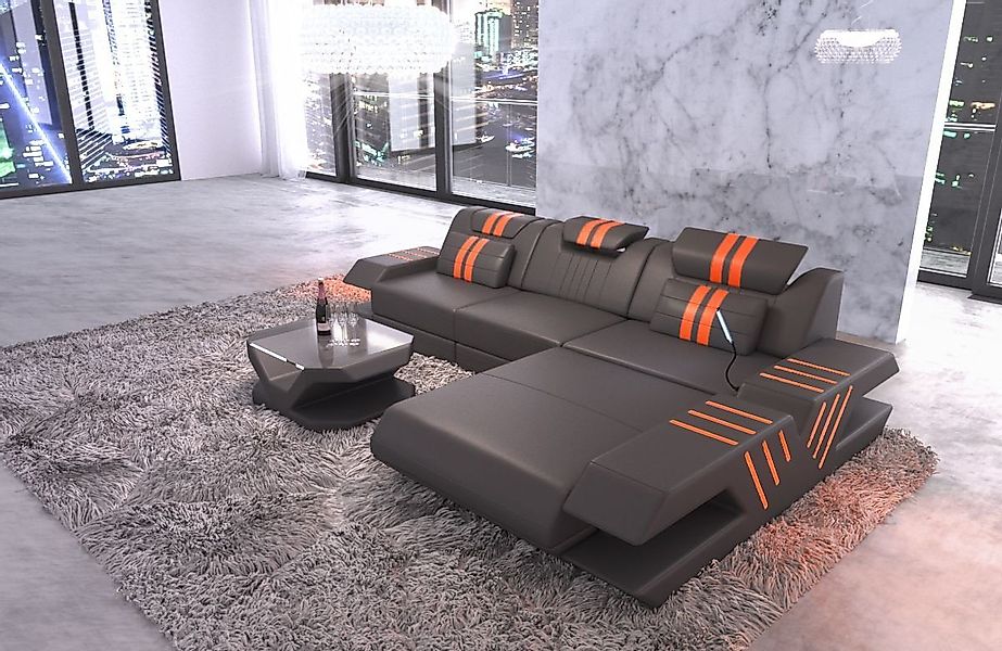 Sofa Dreams Ecksofa Sofa Leder Ledercouch Venedig L Form Ledersofa, Couch, günstig online kaufen