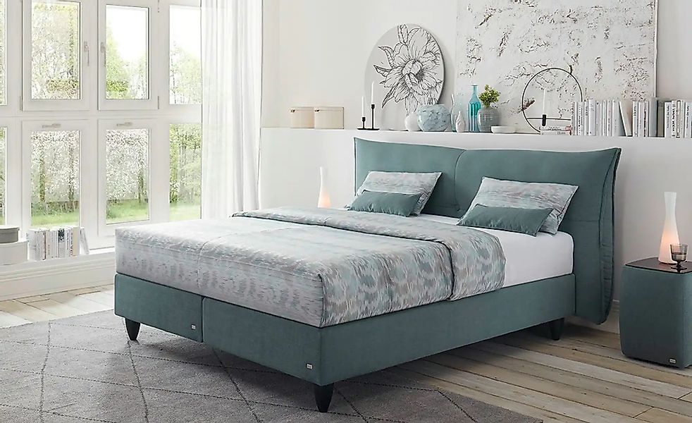 RUF Boxspringbett  Senta K ¦ blau ¦ Maße (cm): B: 202 H: 119 Betten > Boxsp günstig online kaufen