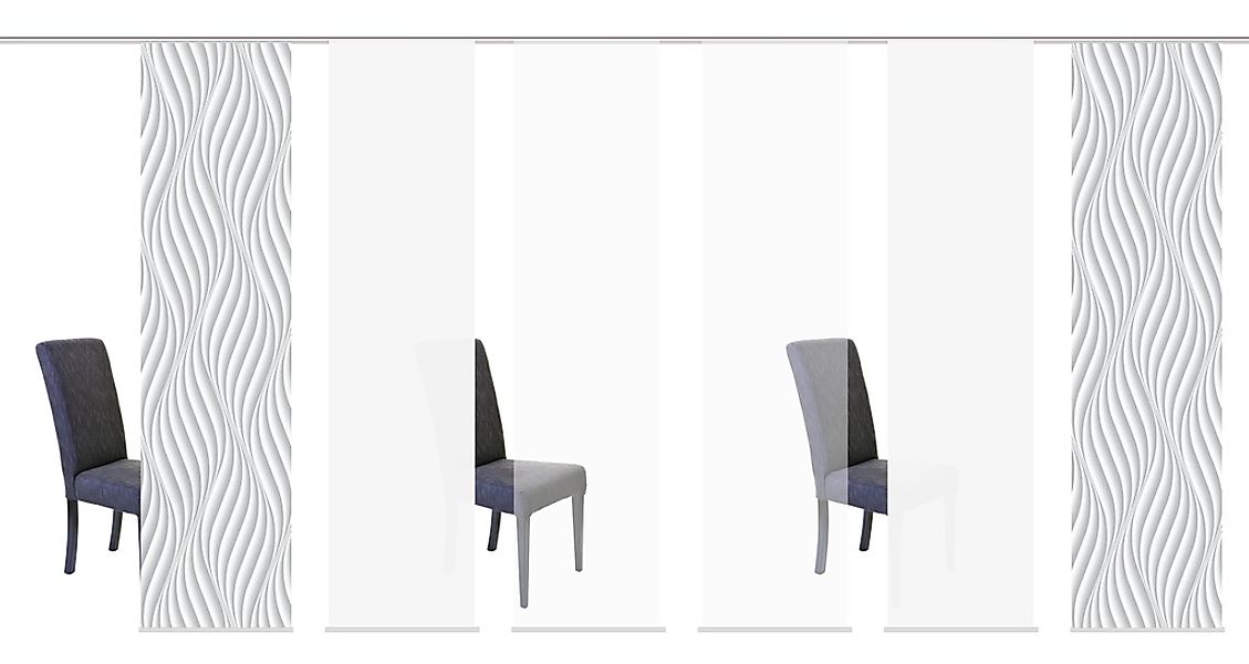 HOME WOHNIDEEN "WAVES" Klettband 6 tlg. HxB: 245x60, inkl. Befestigungszube günstig online kaufen