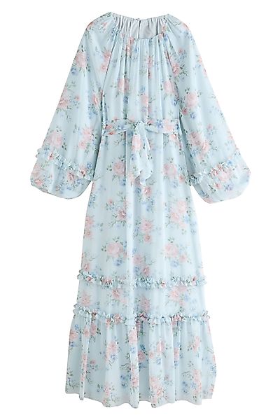 Next Maxikleid Langarm-Maxikleid mit Bindegürtel und günstig online kaufen