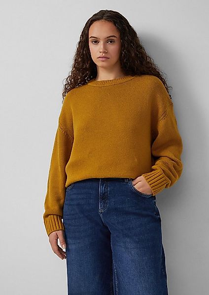 QS Longpullover Strickpullover Strickpulli aus Baumwollmix günstig online kaufen