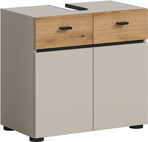 welltime Waschbeckenunterschrank "VANN, Breite 60cm, 2 Türen, 2 Fächer, mit günstig online kaufen