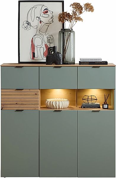Innostyle Highboard "INA Highboard, 84 x 125 x 45 cm (B/H/T)" 1 Stk. tlg. 3 günstig online kaufen