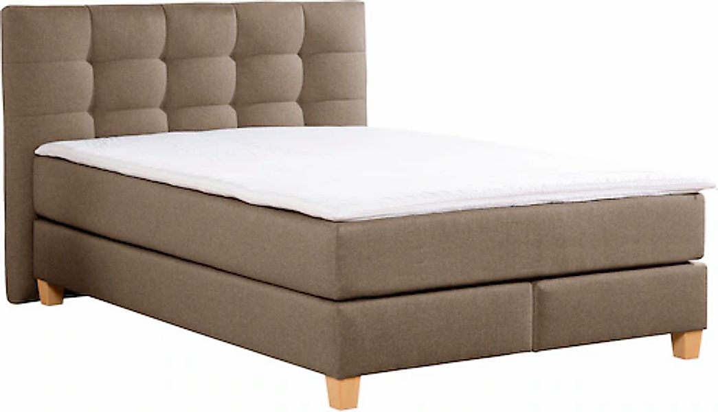 Home affaire Boxspringbett »Moulay«, inkl. Topper, in Überlänge 220 cm, 3 H günstig online kaufen