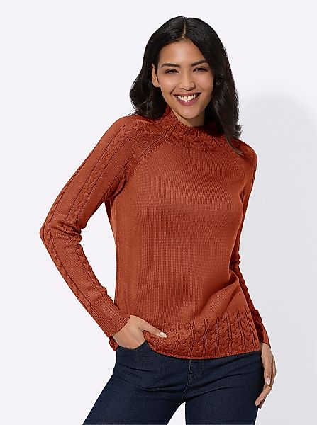 Sieh an! Strickpullover Stehkragenpullover günstig online kaufen