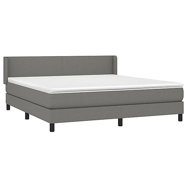 vidaXL Boxspringbett mit Matratze Dunkelgrau 180x200 cm Stoff 3129570 günstig online kaufen