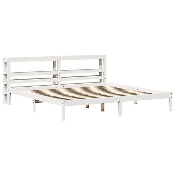 vidaXL Massivholzbett ohne Matratze Weiß 200x200 cm Kiefernholz 3305731 günstig online kaufen