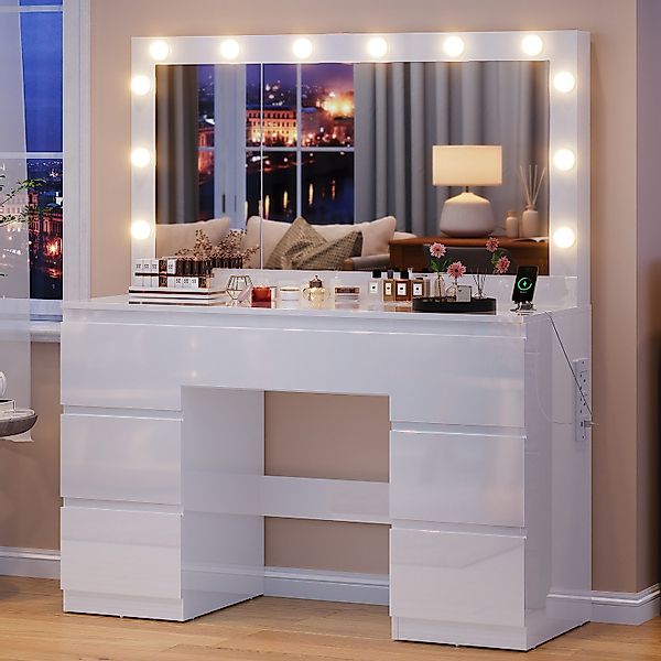HOMALL Schminktisch Großer Schminktisch, Maße 120 günstig online kaufen