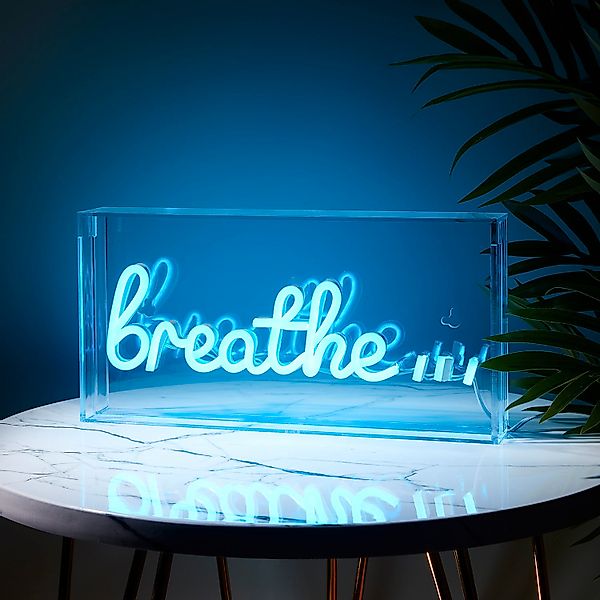 LED Neon Schriftzug Breathe Wanddeko günstig online kaufen