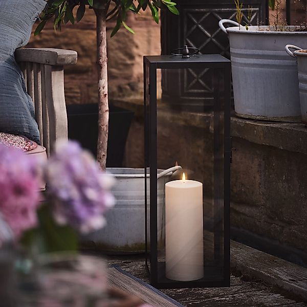 60cm Bowen Gartenlaterne mit TruGlow® Outdoor Kerze mit Fernbedienung günstig online kaufen