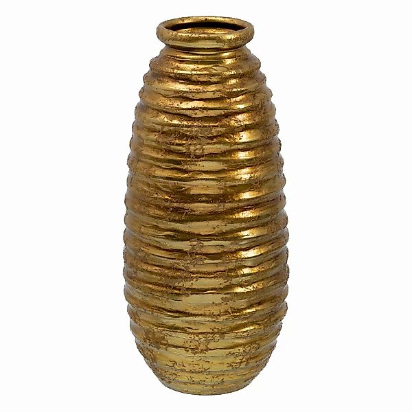 Vase 24 X 24 X 60 Cm Aus Keramik Gold günstig online kaufen