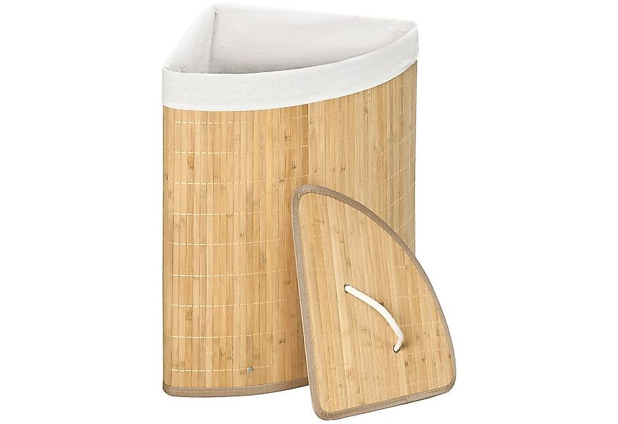 furnicato Wäschekorb 38L x 38B x 57H cm in Natur günstig online kaufen