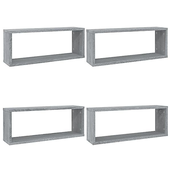 vidaXL Regal Würfelregale 4 Stk. Grau günstig online kaufen