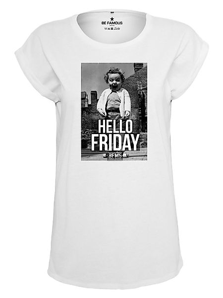 Be Famous Print-Shirt Classic Roll Up günstig online kaufen