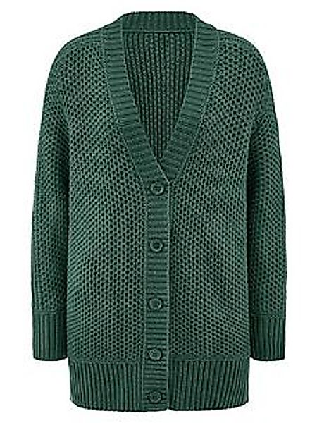 Long-Strickjacke Fadenmeister Berlin türkis günstig online kaufen
