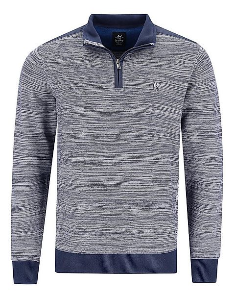 Hajo Strickpullover Gestreifter Troyer-Pullover in Effektgarn günstig online kaufen