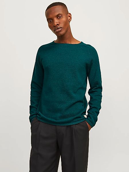 Jack & Jones Rundhalspullover "JJEHILL KNIT CREW NECK NOOS", mit Strukturst günstig online kaufen