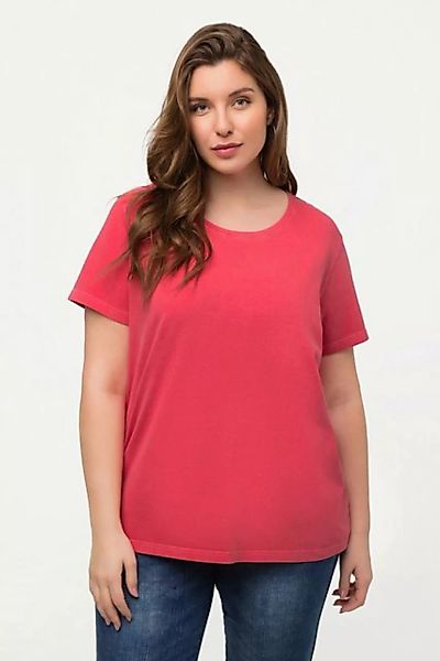 Ulla Popken Rundhalsshirt T-Shirt Rückenmotiiv Relaxed Rundhals Halbarm günstig online kaufen