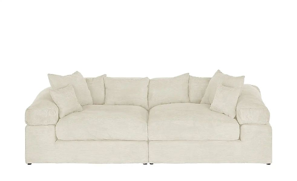 smart Big Sofa im modernem Cord Lianea ¦ creme ¦ Maße (cm): B: 260 H: 86 T: günstig online kaufen