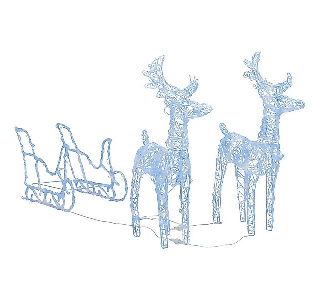furnicato Weihnachtsfigur Rentiere & Schlitten Weihnachtsdekoration 160 LED günstig online kaufen
