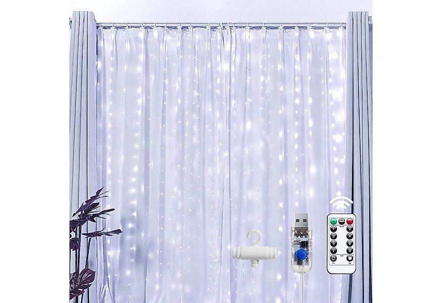 Athlix LED-Lichtervorhang LED Vorhang Lichterkette wasserdicht Weihnachten günstig online kaufen
