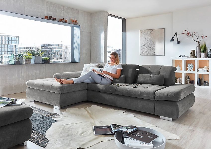 Die PlanBar Ecksofa "MP-IN17004 L-Form, Breite 331 cm, wahlweise mit Funtki günstig online kaufen