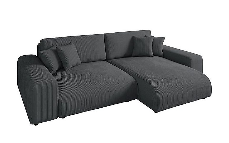 luma-home Ecksofa 21006, mit Schlaffunktion und Bettkasten 255x165 cm, Well günstig online kaufen