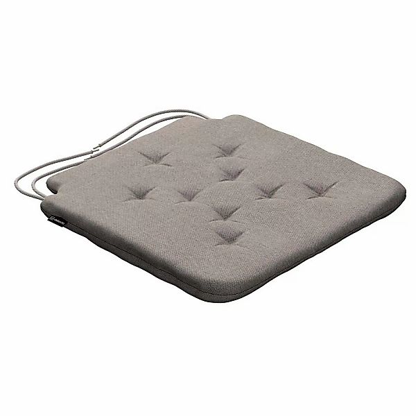 Stuhlkissen Christoph mit Bindeschnur, beige-grau, 42 x 41 x 3,5 cm, Etna ( günstig online kaufen