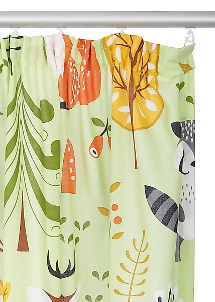 my home Gardine Waldtiere, Kräuselband (1 günstig online kaufen