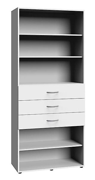Regal Breite ca. 80 cm inkl. 3 Schubladen MULTIRAUMKONZEPT von Wimex / Weiß günstig online kaufen