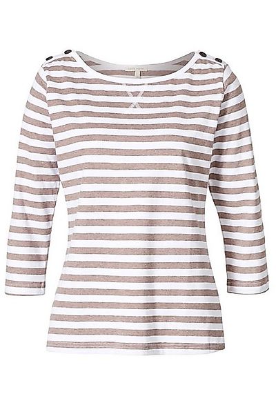 Himalaya Clothing Langarmshirt Streifen-Shirt aus Bio-Baumwolle - brown/whi günstig online kaufen