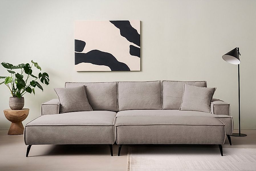 Home affaire Sitzgruppe TVINNU, Polsterecke L-Form, Schlaffunktion, mit Hoc günstig online kaufen