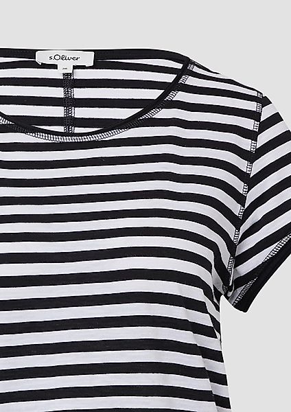 s.Oliver Kurzarmshirt T-Shirt mit Rollkanten und günstig online kaufen