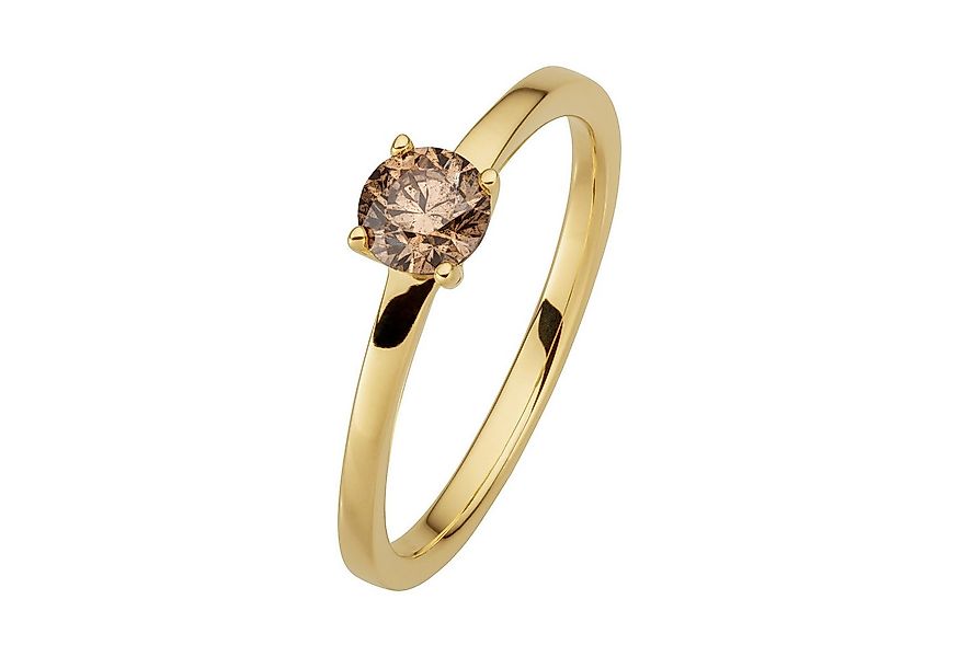 Orolino Fingerring 585/- Gelbgold 1 Brill. 0,50ct. braun günstig online kaufen