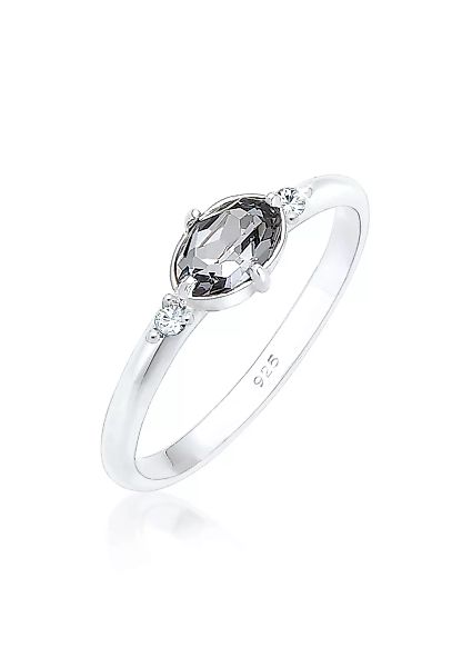 Elli Verlobungsring "Bandring Kristalle 925 Silber" günstig online kaufen