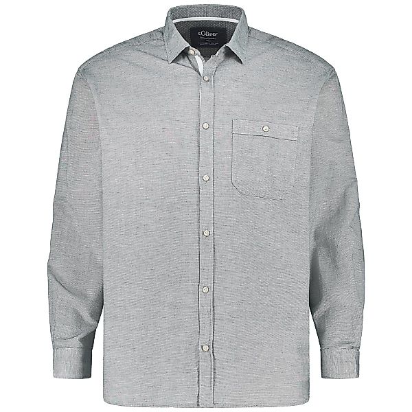 s.Oliver Freizeithemd aus Baumwolle Farbe graublau Größe: 5XL günstig online kaufen